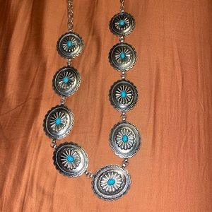 Western concho necklace